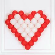 结婚庆用品心型网格气球造型配件制作婚房装扮爱心形网格生日布置