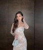 泰国设计师设计 Patina 裹胸蕾丝珍珠性感抹胸连衣裙短裙