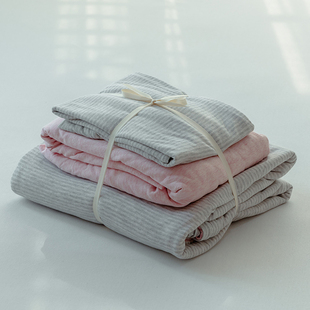 无印良品天竺棉2米被罩150×200被套单件纯棉床单1.8床笠款四件套
