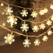 圣诞节房间布置雪花灯串拍照氛围，灯太阳能装饰灯婚庆节日彩灯灯串