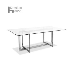 corddiningtable中古包豪斯设计师餐桌，钢化玻璃办公桌长方形