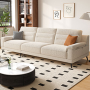 意式极简棉麻布艺沙发，组合现代简约小户型，客厅直排家用布沙发