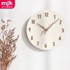 MJK北欧创意挂钟客厅钟表家用时尚静音木质简约现代时钟挂墙表