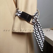 风衣外套袖口绑带装饰皮带，拼接丝带高档女大衣束袖带子扣搭扣带子