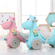 宝宝摇椅婴儿塑料带音乐，摇摇马大号(马大号，)加厚儿童玩具1-3周岁小木马车