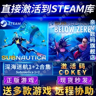 steam正版深海迷航1+2激活码cdkey国区全球区美丽水世界，subnautica电脑pc中文游戏零度之下冰点之下
