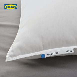 IKEA宜家VILDKORN维孔舒适枕头卧室护颈椎助深睡眠柔软枕芯家用