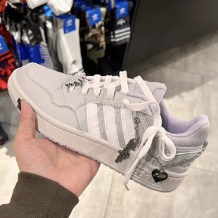 adidas Neo Hoops 3.0 防滑耐磨潮流复古休闲女款时尚板鞋HP5280