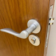 72太空铝分体门锁家用通用型室内卧室，静音房门锁门把手木门白色锁