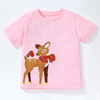 女童圆点短袖t恤宝宝纯棉，夏装婴幼儿小鹿，半袖上衣儿童打底体恤衫8