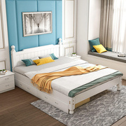 床架10万+本店米白色1.5米单人床1米经济型，家用简易床