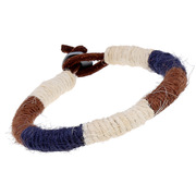 跨境饰品波西米亚民族风手工编织牛皮手链手绳尼泊尔彩色麻绳手链