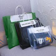 透明服装店手提袋女装袋子袋，高档塑料袋定制logo购物袋包装袋