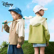 迪士尼男童冲锋衣春装，户外防风儿童装米奇衣服双面，穿秋季外套