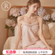 rosetree性感吊带睡裙，女夏季纯棉蕾丝，纯欲公主睡衣夏天2023年