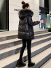 羽绒服女2023韩版大毛领，黑色小个子短款加厚冬季时尚宽松外套