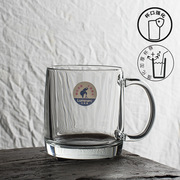 法国弓箭透明钢化玻璃把杯家用耐热牛奶杯耐高温泡茶杯水杯