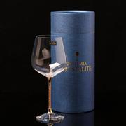 宝汀顿手工结合工艺水晶玻璃香槟杯带钻桶装红酒杯，高脚杯水钻红