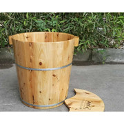 40cm高带盖柏木洗脚木桶过小腿洗脚盆家用木质桶足三里泡脚桶40