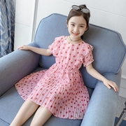 女童连衣裙夏装2023韩版中大童时尚夏季雪纺公主裙小女孩裙子
