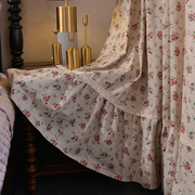 定制小客厅韩式窗帘，田园碎花美式复古乡村棉麻，清新风格卧室成品