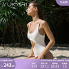 Yukari swim连体泳衣女带胸垫白色温泉性感泳装休闲度假沙滩旅游