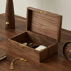 胡桃木复古桌面杂物化妆品收纳盒，创意首饰盒锁盒家居，珠宝实木盒子