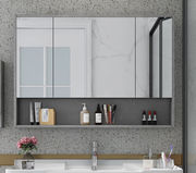 2023实木浴室镜柜挂墙式洗手卫生间镜子带置物架，水储物收纳梳妆镜