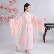 古装汉服少女粉色襦裙儿童中小学生表演出服中国风唐装超仙女套装