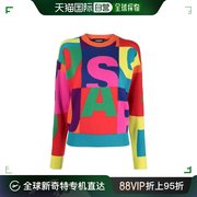 香港直邮dsquared2二次方，女士logo嵌花毛衣