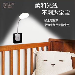 家用直插式led阅读学习壁灯，插座式带开关可调节亮度，卧室照明台灯