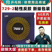 友谊729-2乒乓球胶皮，729粘性弧圈快攻预制内能乒乓球反胶套胶