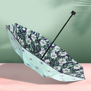 雨伞复古小清新太阳伞，防晒防紫外线黑胶，韩国女遮阳伞折叠晴雨两用