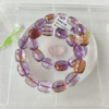 纯天然玻利维亚紫黄晶手链，桶珠椭圆珠切面，一物一图鸳鸯体