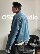 0926studio复古水洗做旧美式小众宽松牛仔夹克外套休闲潮流