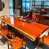巴花实木大板原木红木茶桌，茶台办公书桌面餐桌巴西花梨木2米