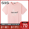GXG男装100%棉夏季卡通动物印花圆领百搭短袖T恤