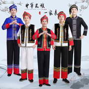 三月三广西壮族演出服彝族服装，男云南少数民族苗族瑶族葫芦丝表演