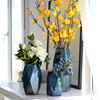 手工玻璃花瓶美式欧式家居装饰品摆件几何创意家居花器花瓶
