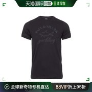 香港直发paul&shark男士，黑色棉质圆领短袖，t恤舒适a18p1619sf