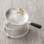 银茶漏纯银手工雕刻茶漏茶滤器 纯银茶道配件茶叶过滤器功夫茶具