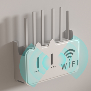 wifi路由器收纳盒无线光猫机顶盒子置物神器免打孔壁挂式墙上挂架