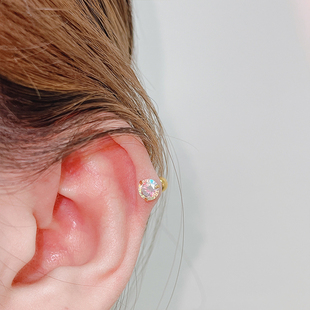 韩国ab彩色小钻螺丝，耳骨钉4mm短针和6mm标准针耳蜗钉