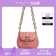 radley英国奢品粉色牛皮，单肩包链条包铆钉(包铆钉，)小众少女约会ascot2021