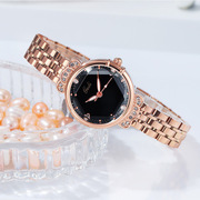 歌迪小盘玫瑰金钢带(金钢带)腕表女夏季士手表水钻钢带手表时尚