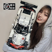 2023保时捷911积木赛车模型汽车男生儿童礼物拼装玩具男孩跑车8一