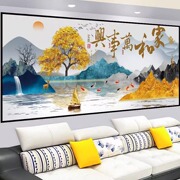 客厅装饰画3d立体墙，贴画自粘沙发背景墙，现代简约轻奢山水壁画贴纸