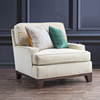 Seaview美式实木布艺羽绒沙发单人简美简约现代北欧休闲极简整装
