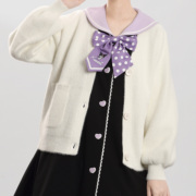 lolita貂绒开衫短款毛茸茸针织毛衣开衫外套，女小个子秋冬保暖长袖