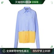 香港直邮潮奢gcds男士，gcds条纹贴带拼色衬衫a1om2401tc9